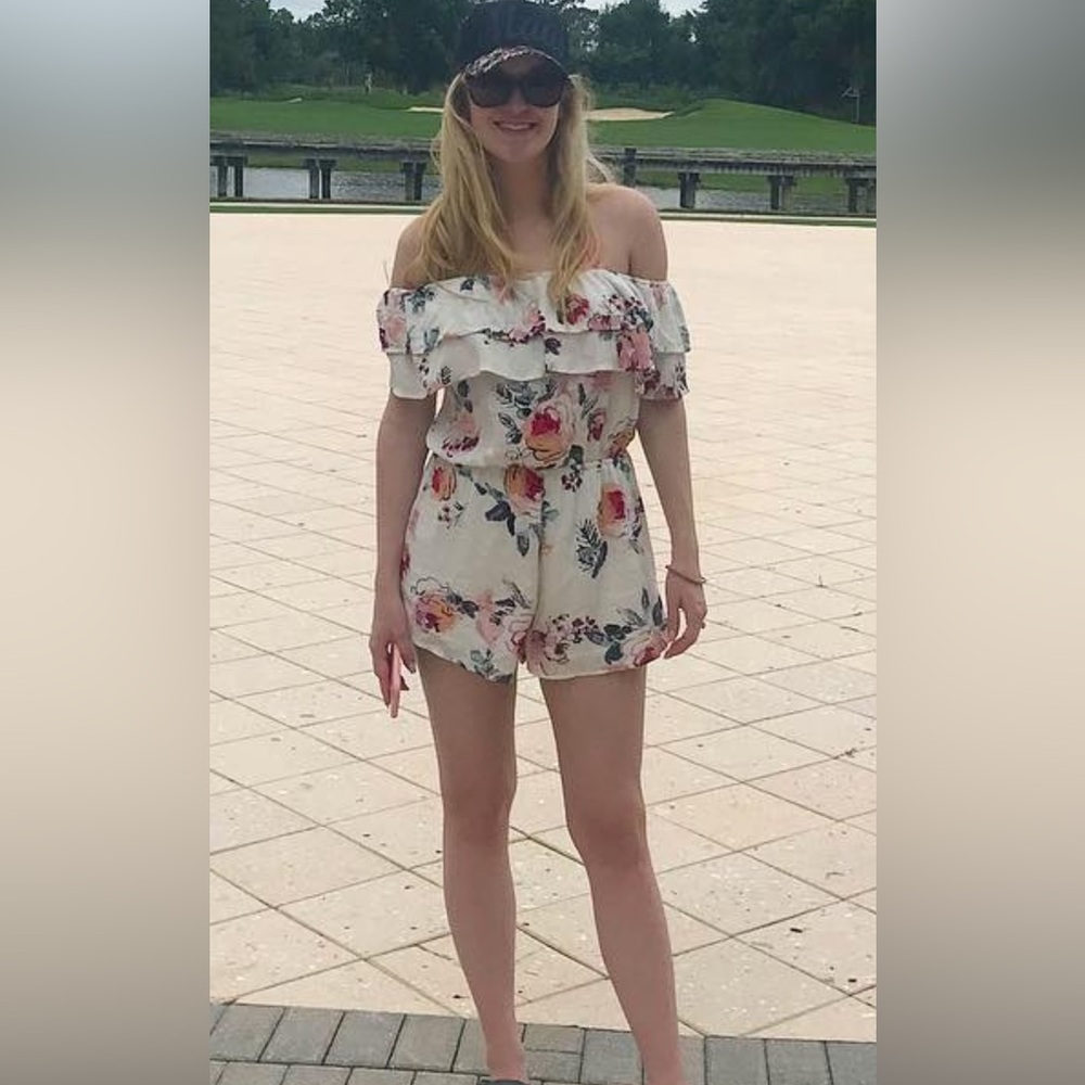 Floral Off-Shoulder Romper